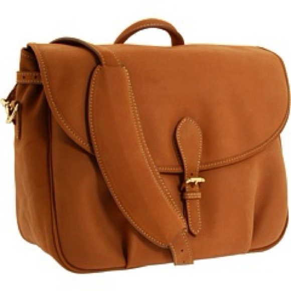 Mulholland Brothers Classic Tan Leather Men's Messenger Bag